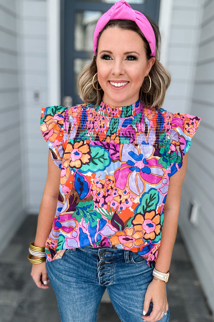 THML: To Be Smocked Floral Top