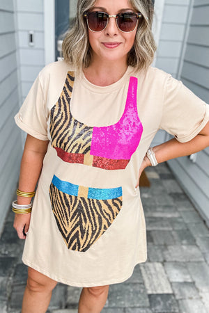 Queen OF Sparkles: COLORBLOCK TIGER BIKINI COVERUP