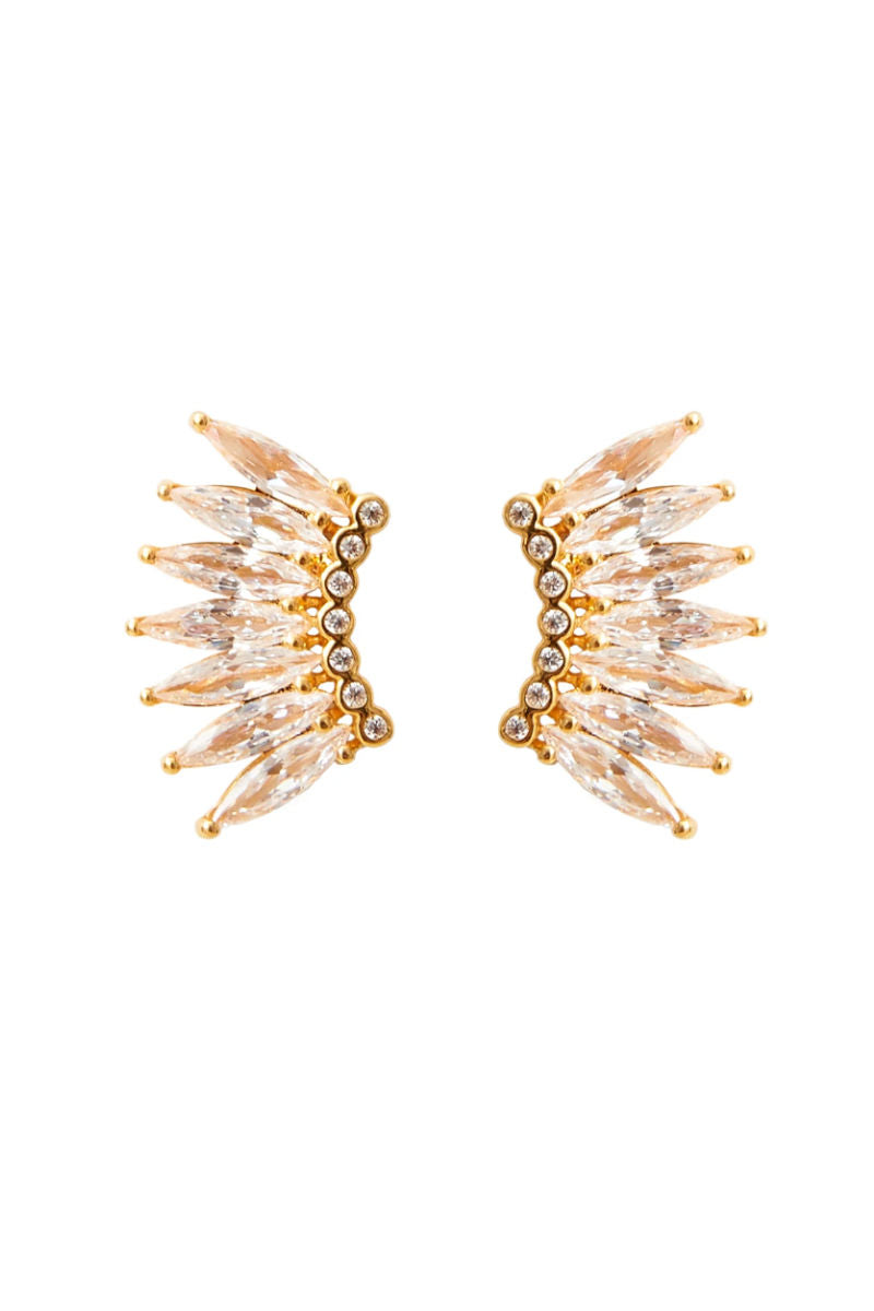 Mignonne Gavigan: PETITE CRYSTAL MADELINE EARRINGS GOLD