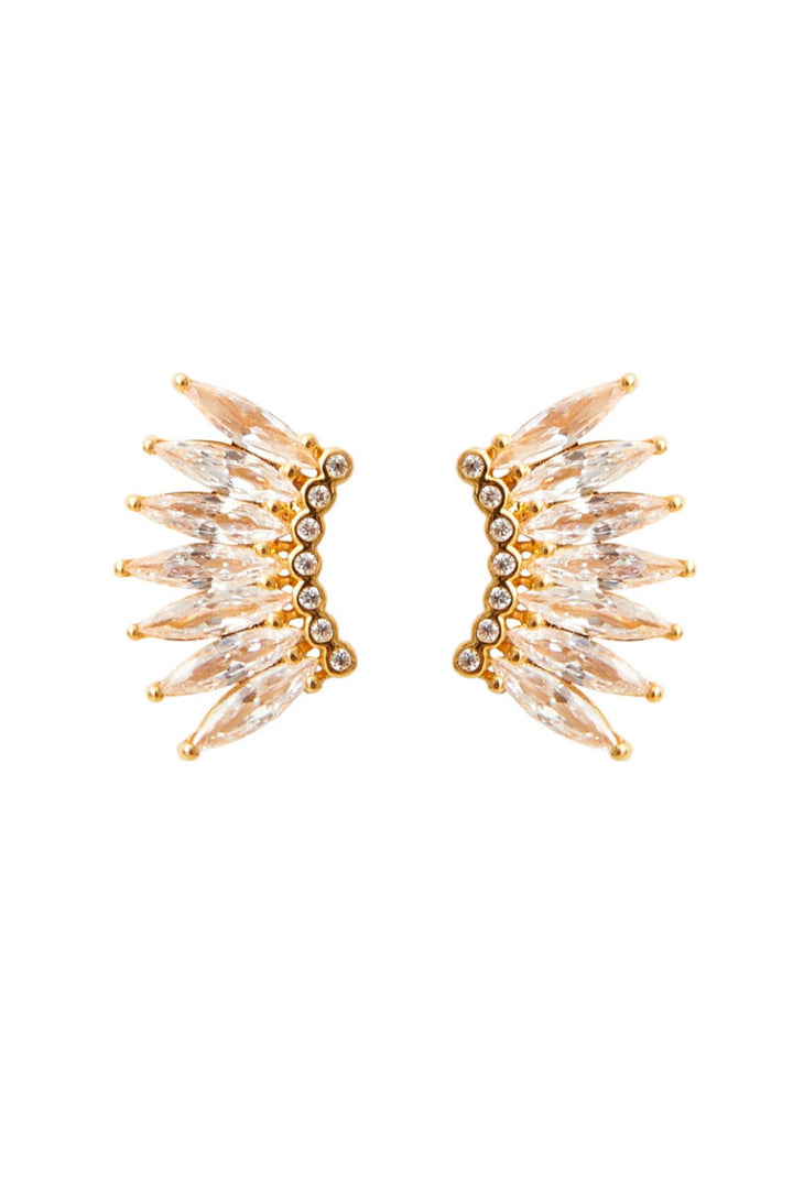 Mignonne Gavigan: PETITE CRYSTAL MADELINE EARRINGS GOLD