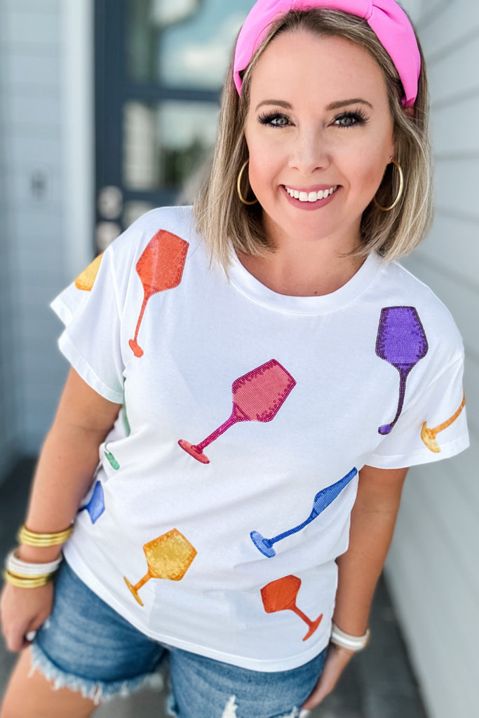 Queen Of Sparkle: Multi Wine Glass Tee