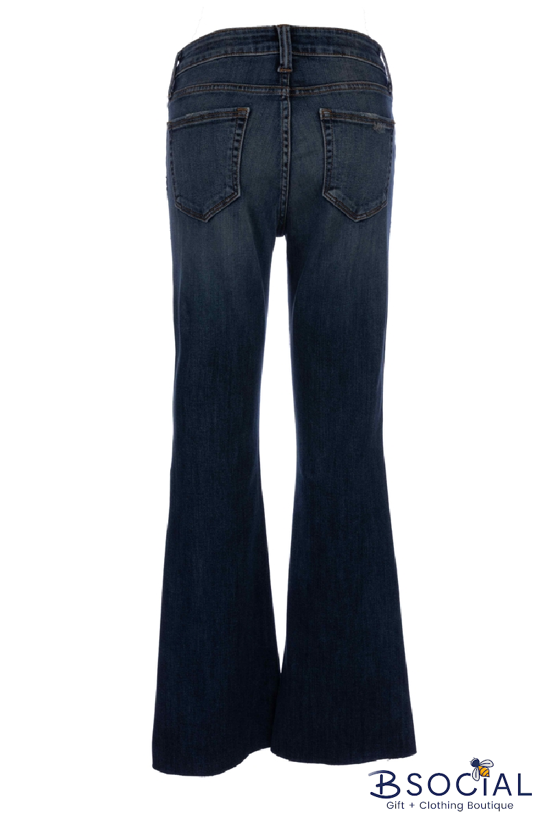 KUT: STELLA HIGH RISE FLARE W/RAW HEM - DECENT