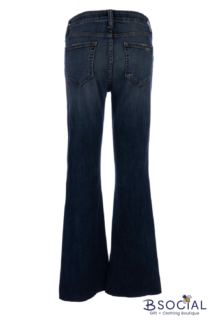 KUT: STELLA HIGH RISE FLARE W/RAW HEM - DECENT