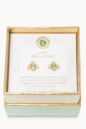 Spartina 449: Sea La Vie Stud Earrings Just Bee-cause/Little Bee
