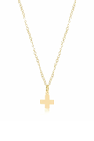 enewton: 16" Necklace Gold- Signature Cross Gold Charm