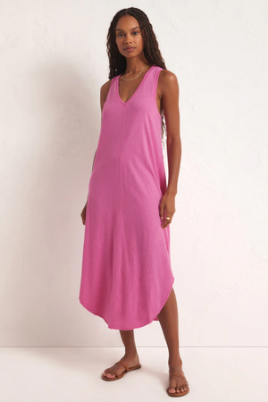 Z Supply: THE REVERIE SLUB DRESS - Heartbreaker Pink