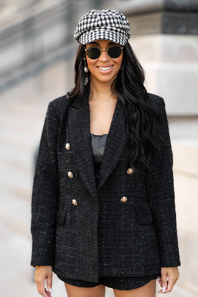BuddyLove TUCKER TWEED BLAZER BLACK ICE B Social Boutique