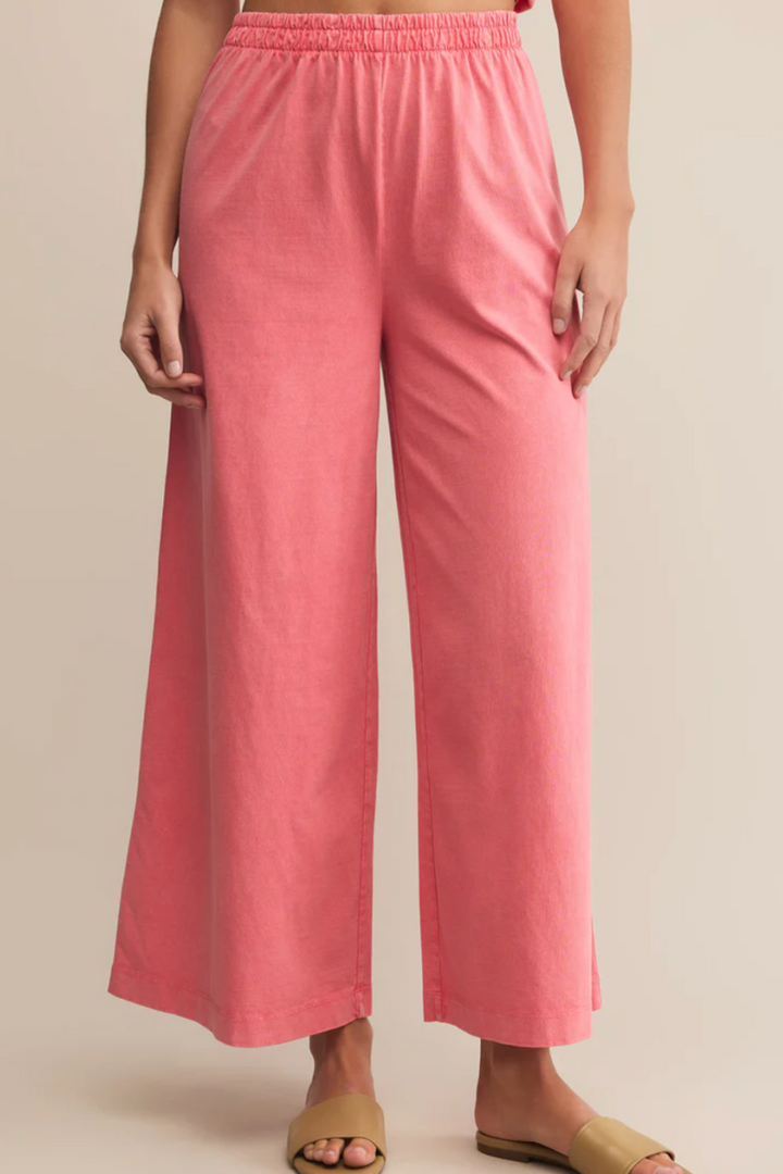 Z Supply: Scout Jersey Flare Pant - Sunset Pink
