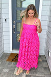 BuddyLove: TIANA LACE MIDI DRESS - HOT PINK
