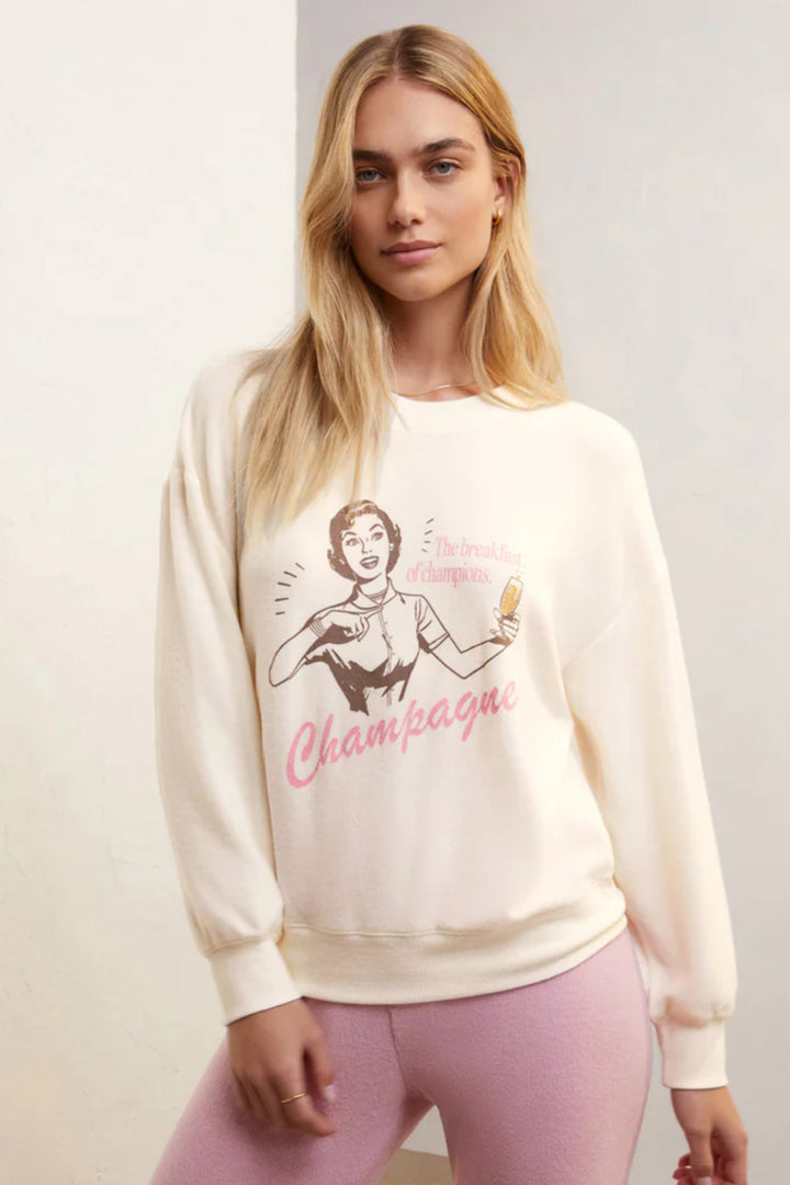 Z Supply: Relaxed Champagne Sweatshirt Bone