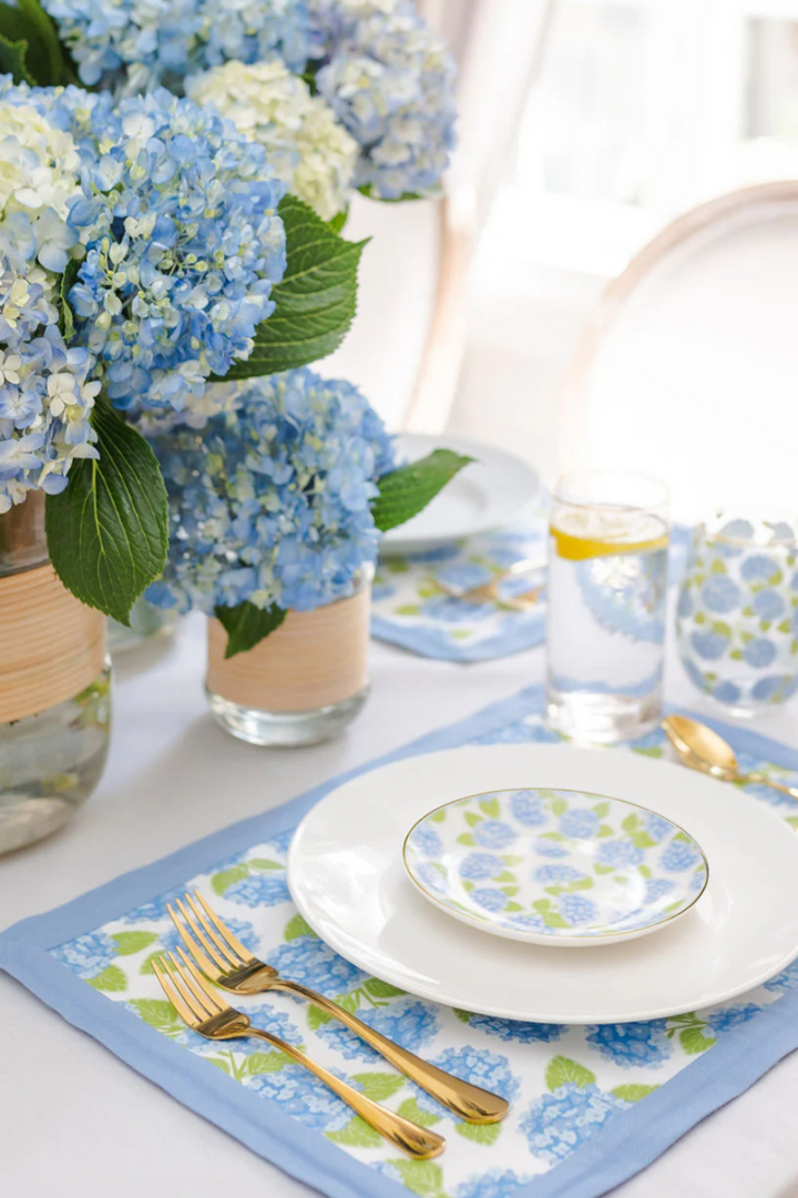 Reversible Placemats | Hydrangea Stripes