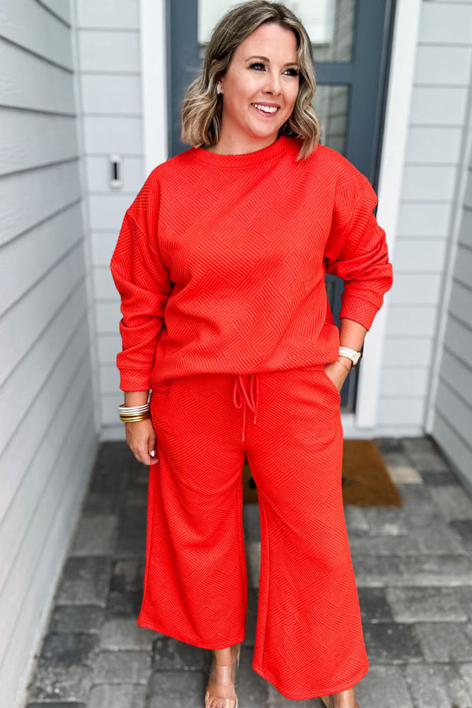 Travel On Textured Pant - Orange