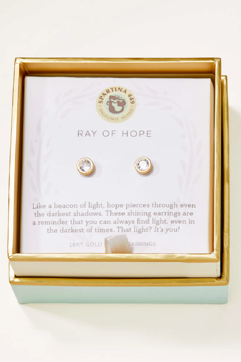 Spartina 449: Sea La Vie Stud Earrings Ray of Hope/Gem