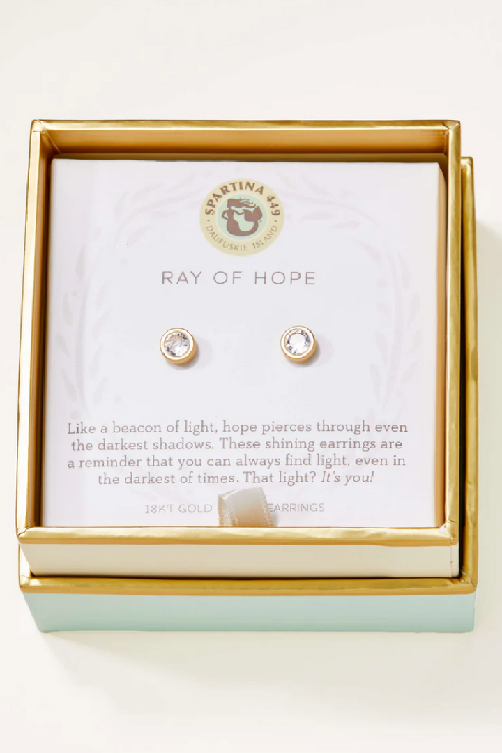Spartina 449: Sea La Vie Stud Earrings Ray of Hope/Gem