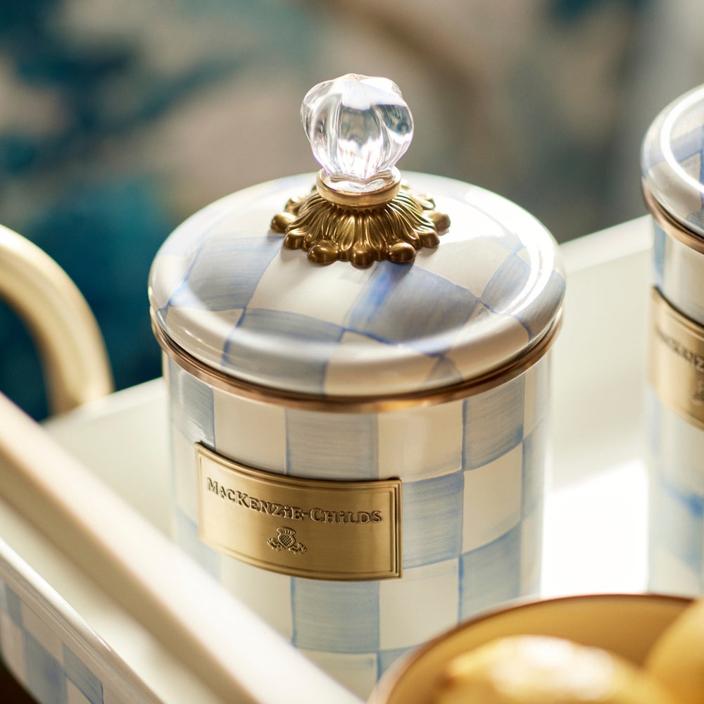 MacKenzie Childs: Sky Check Small Canister