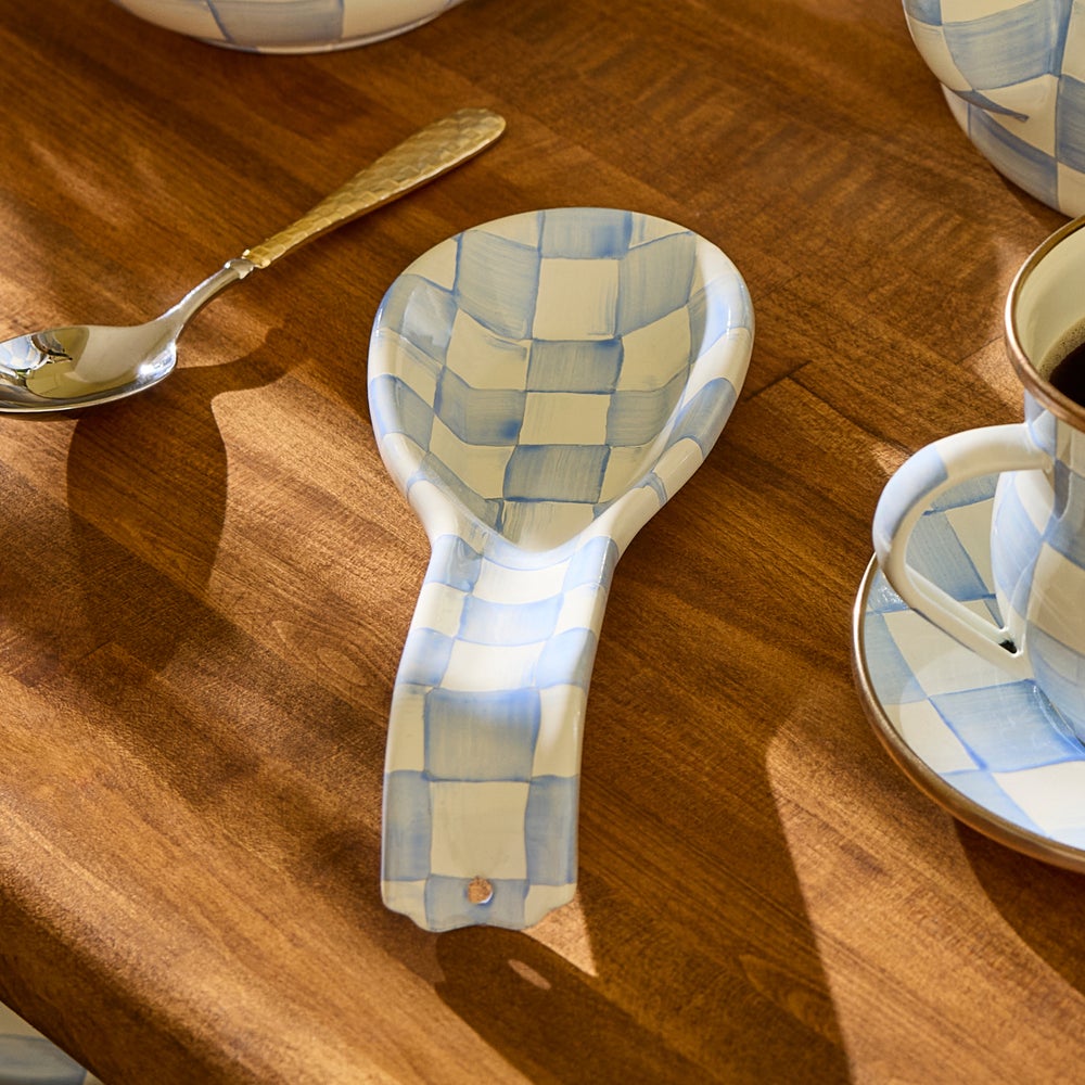MacKenzie Childs: Sky Check Spoon Rest
