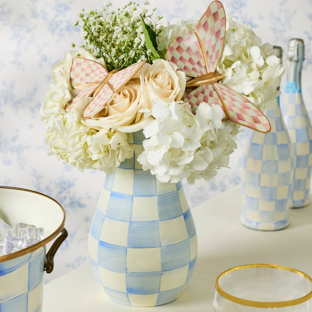 MacKenzie Childs: Sky Check Tall Vase