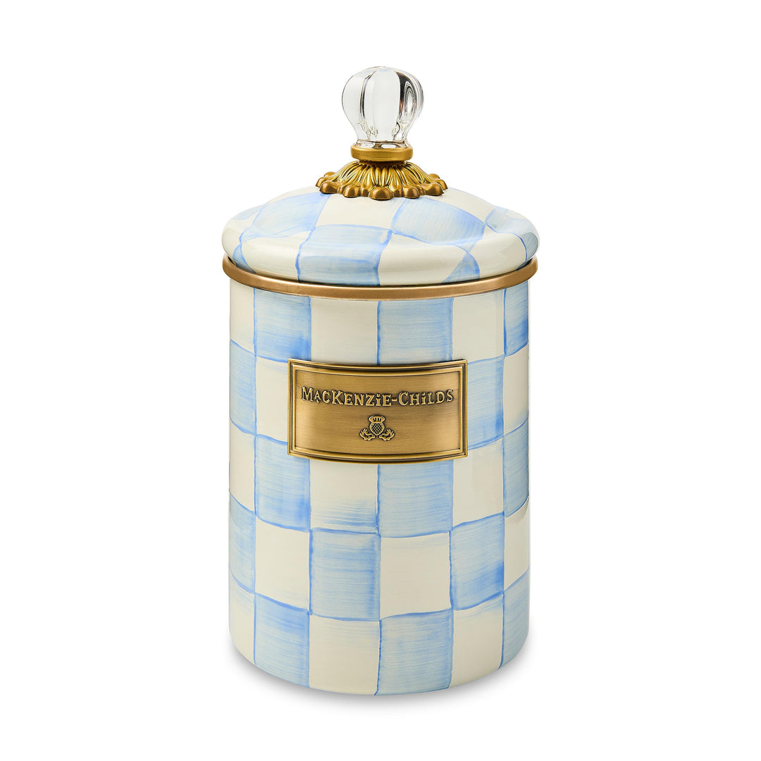 MacKenzie Childs: Sky Check Medium Canister