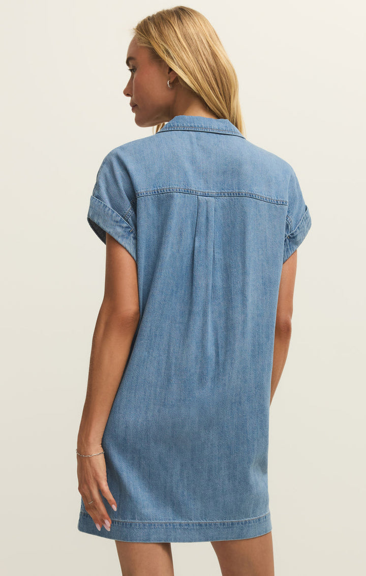 Z-Supply: Spa Denim Mini Dress - Shoreline