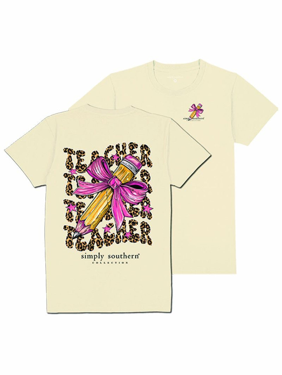Simply Southern: Leopard Teacher Bow Tee