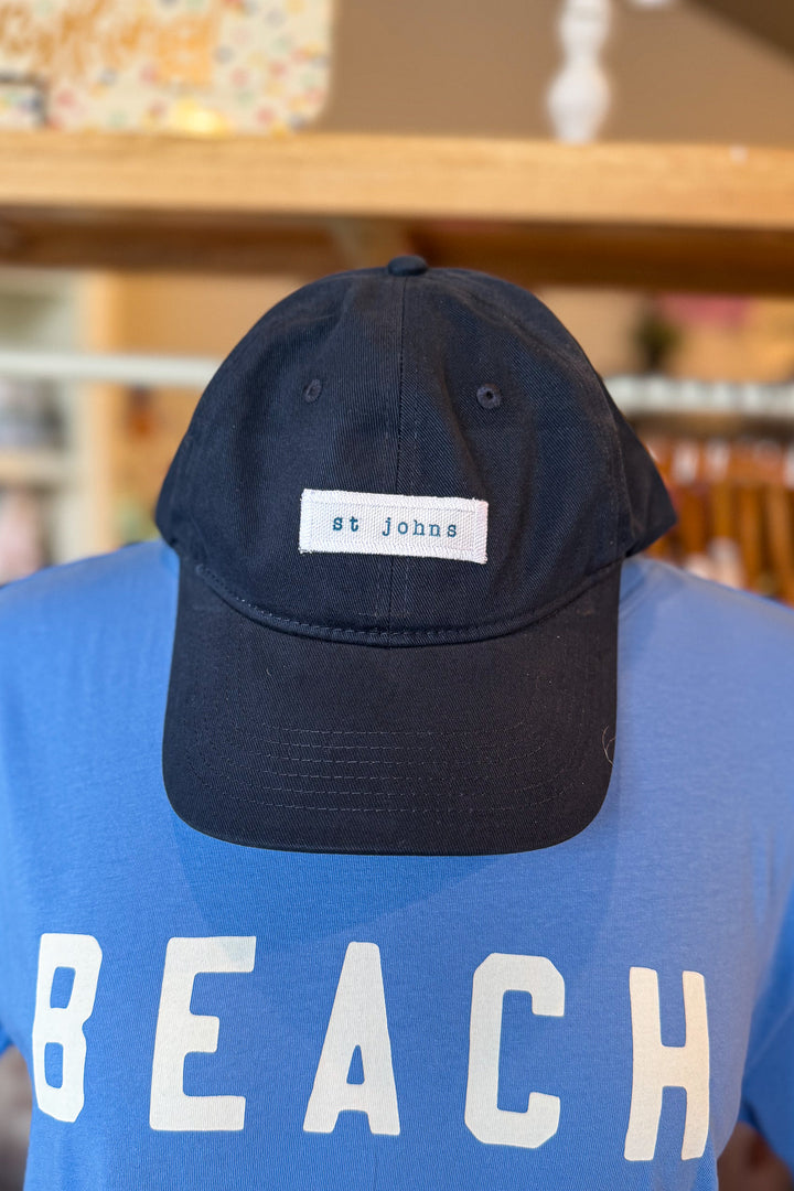 st johns Custom Hand Stamped Baseball Cap - navy