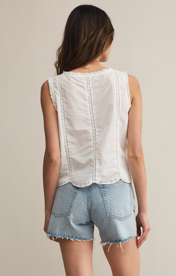 Z Supply: Tomi Embroidered Tank White