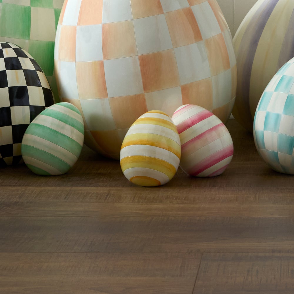 MacKenzie Childs: Sunshine Stripe Mini Egg - B Social Boutique