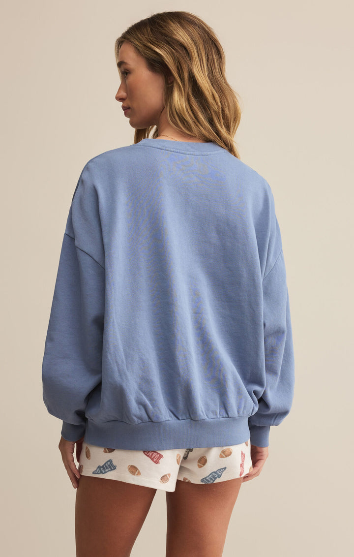 Z Supply: Go Team Sunday Sweatshirt - Storm Cloud