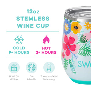 Swig: Island Bloom Stemless Wine Cup (12oz)