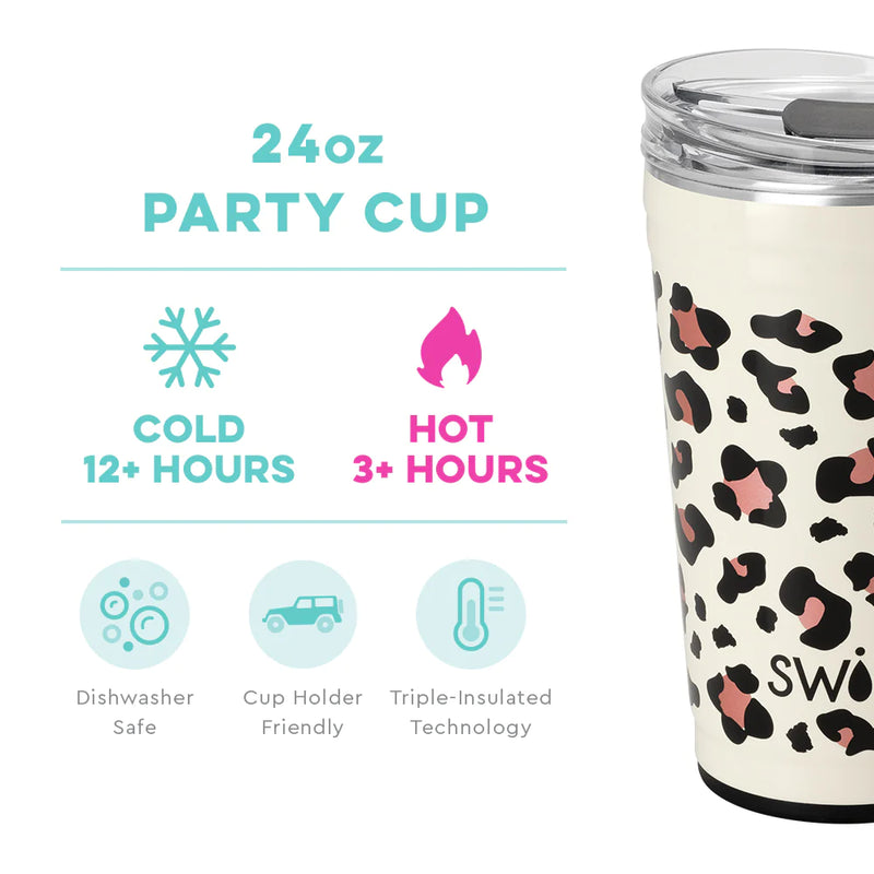 Luxy Leopard Print Travel Mug & Wine Cup Set - Swig Life