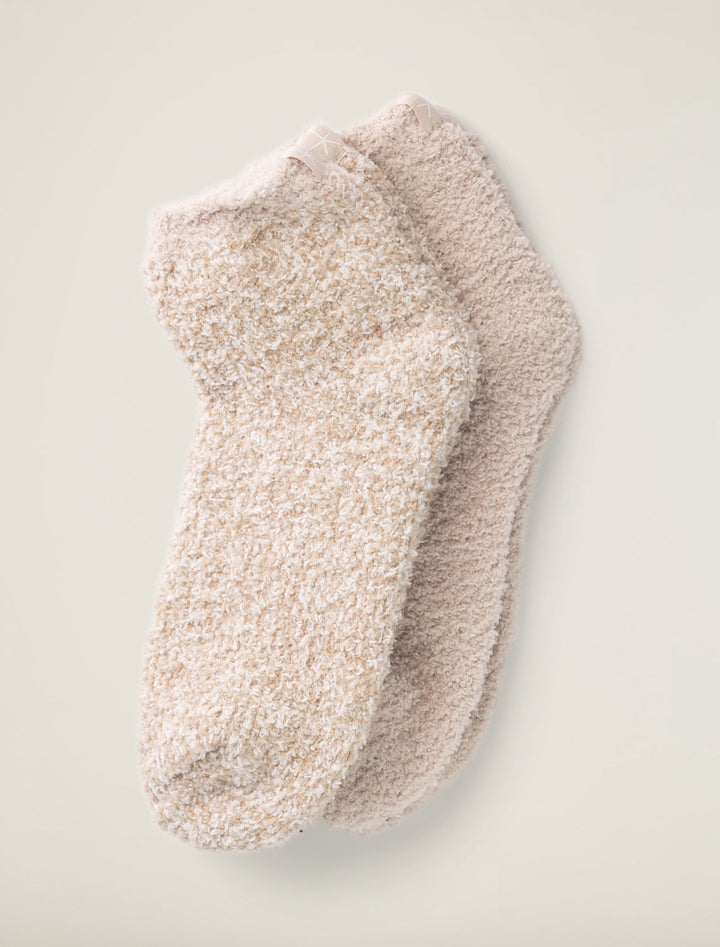 Barefoot Dreams: CozyChic® 2 Pair Tennis Sock Set - Stone Multi