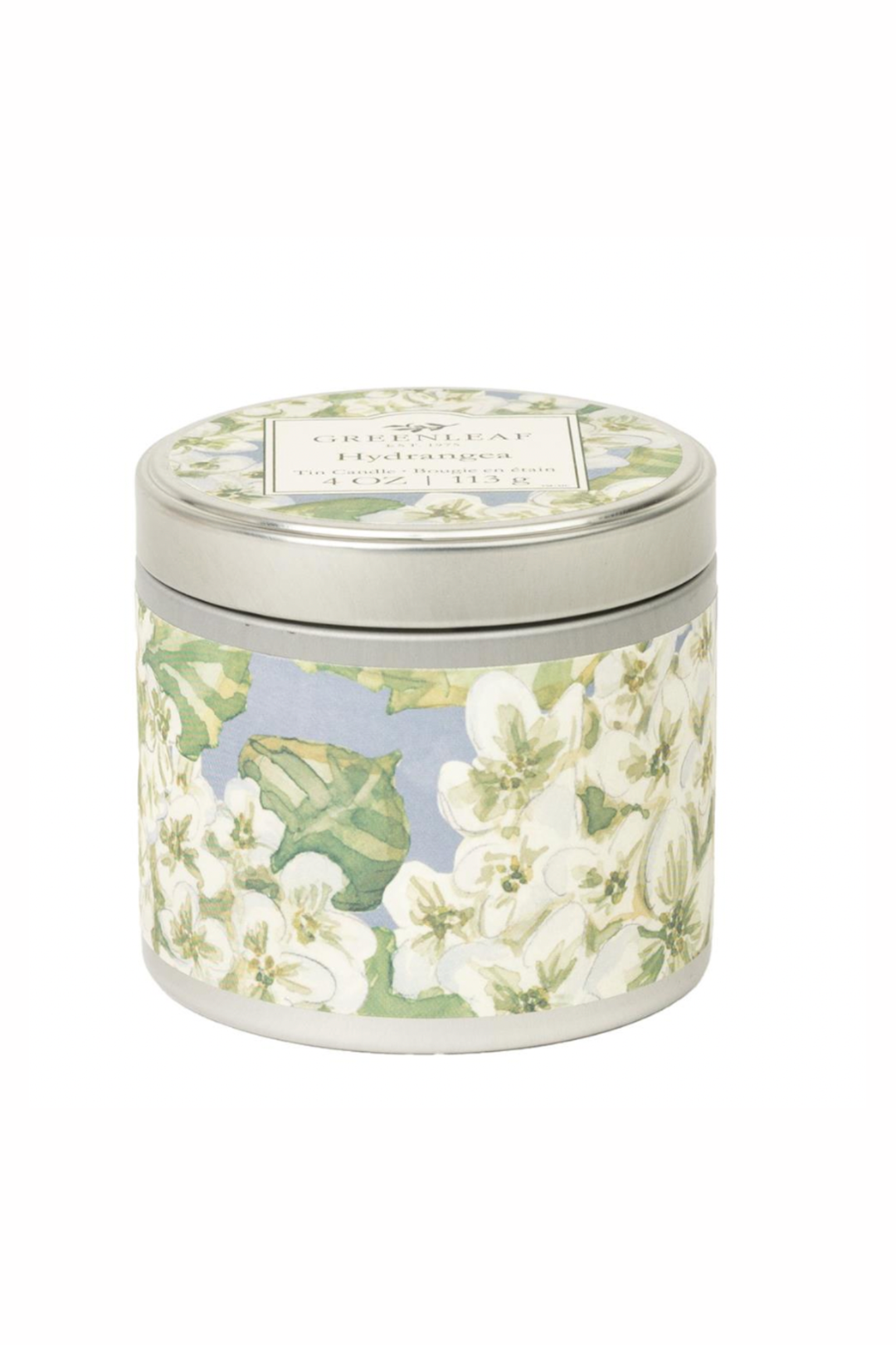 Hydrangea Tin Candle  4oz - B Social Boutique