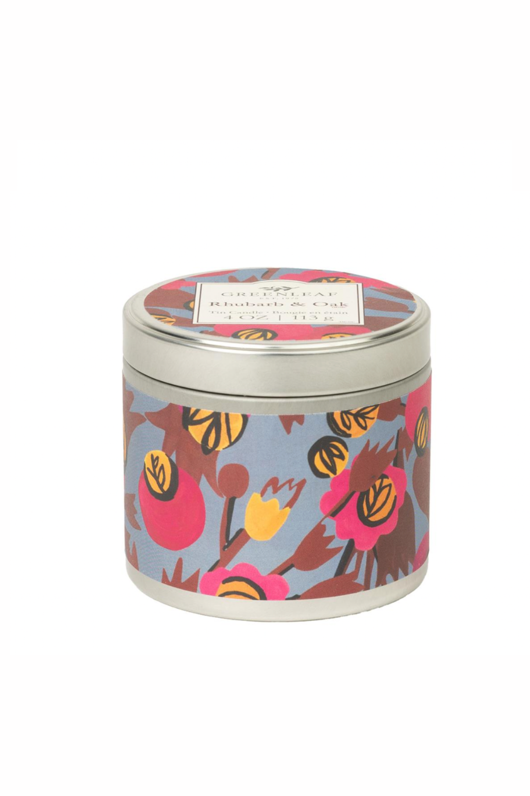 Rhubarb & Oak Tin Candle  4oz - B Social Boutique