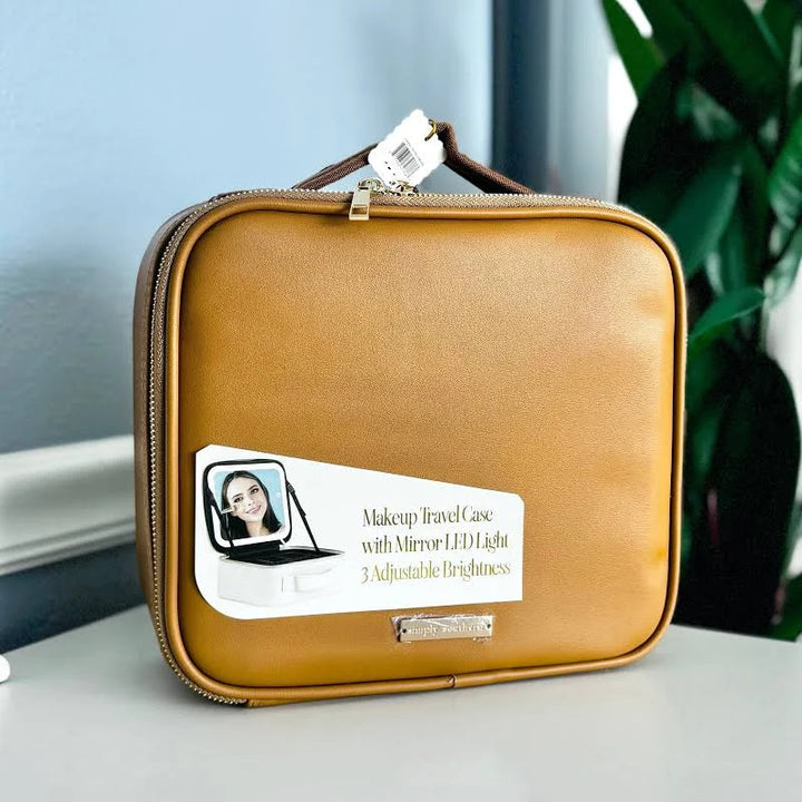 The Willow Travel Makeup Case: Brown