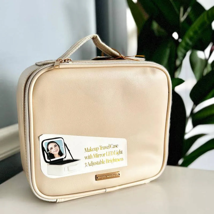 The Willow Travel Makeup Case: Cream - B Social Boutique
