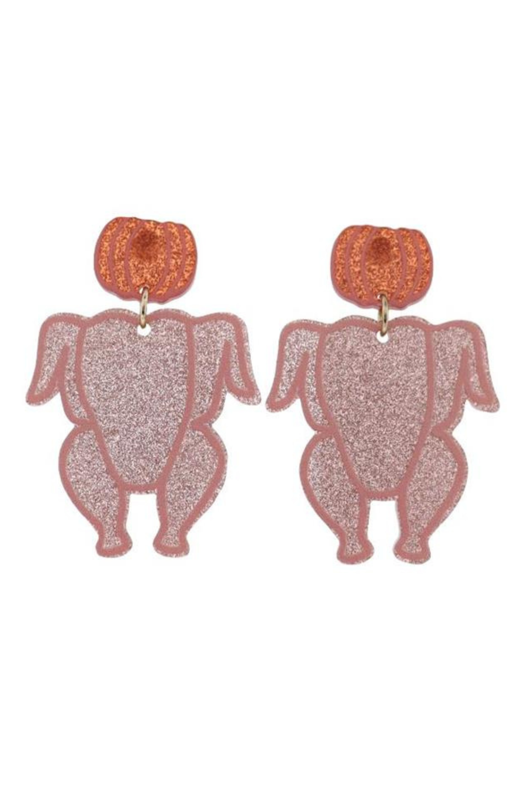 Turkey Earring with Pumpkin Post