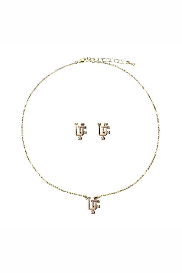 College Vault Florida Stud & Necklace Set