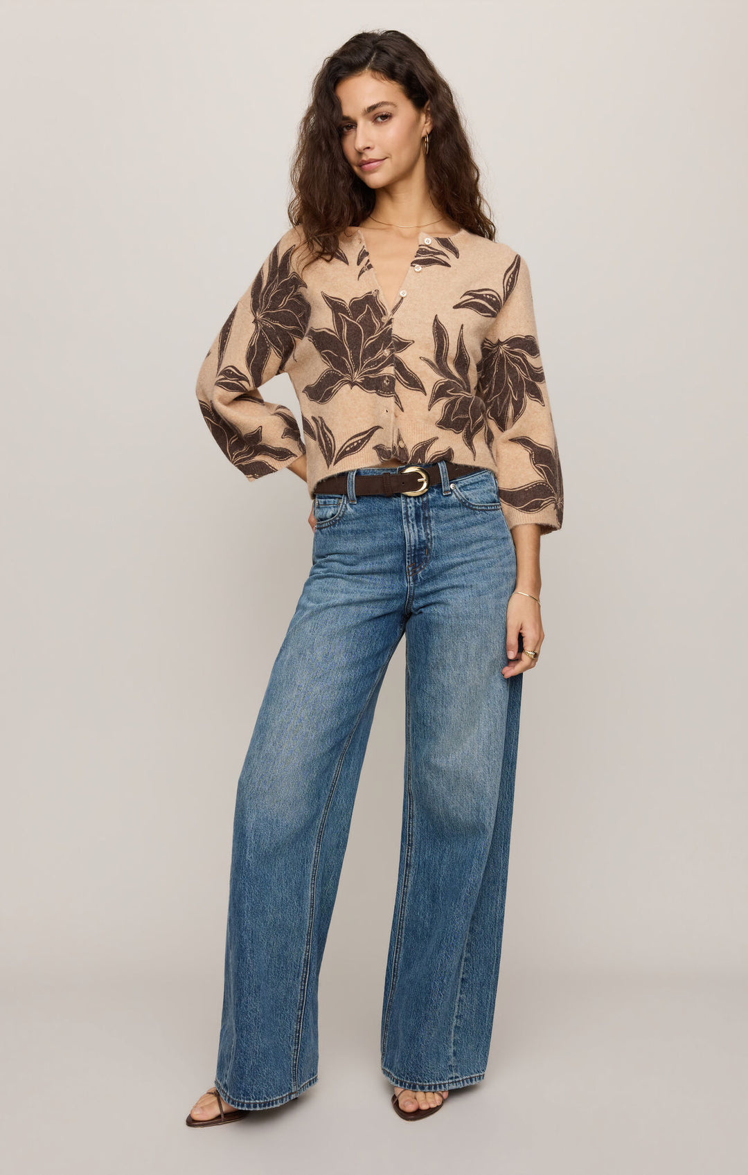 Z Supply: Valor Floral Cardigan - Soft Ecru