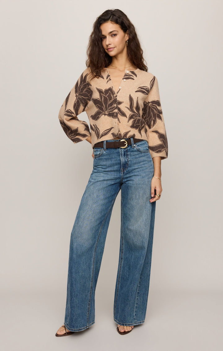 Z Supply: Valor Floral Cardigan - Soft Ecru