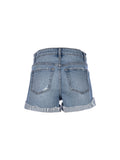 KUT: JANE HIGH RISE SHORT W/ROLL UP FRAY HEM