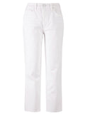 KUT: RACHAELHIGH RISE MOM JEAN Raw Hem - Optic White