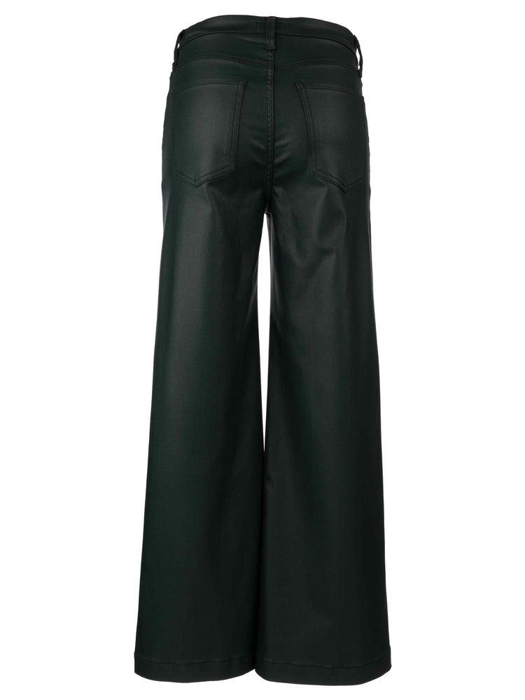 KUT: Meg Coated High Rise Wide Leg - Forest