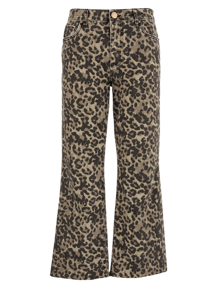 KUT: Kelsey High Rise Leopard Ankle Flare