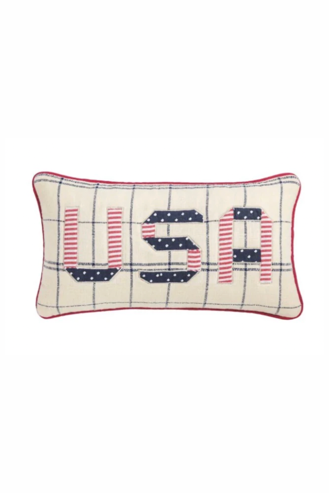 Mud Pie: USA Americana Quilted Pillow - B Social Boutique
