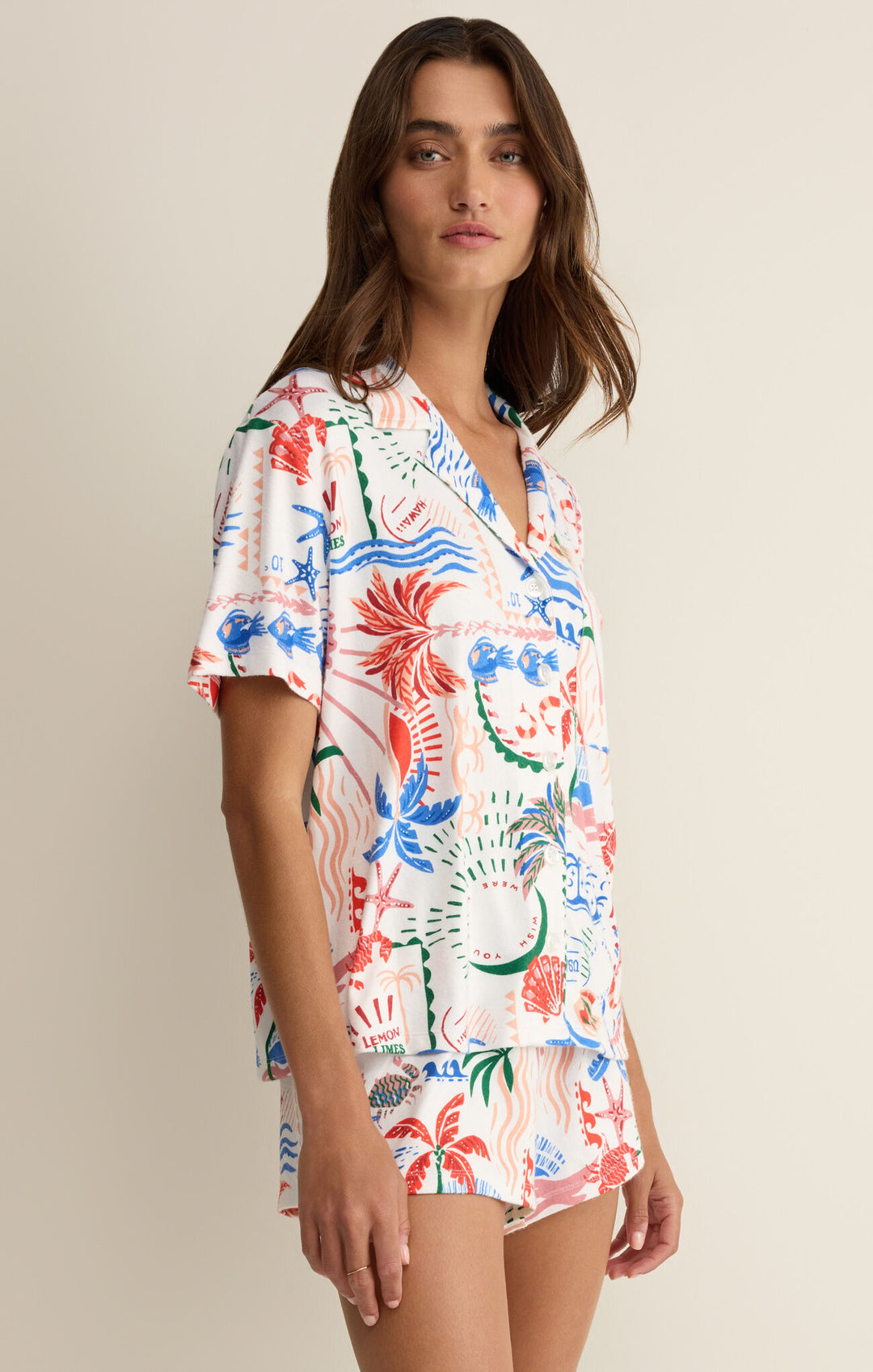 Z Supply: Beach Days Getaway PJ Top White