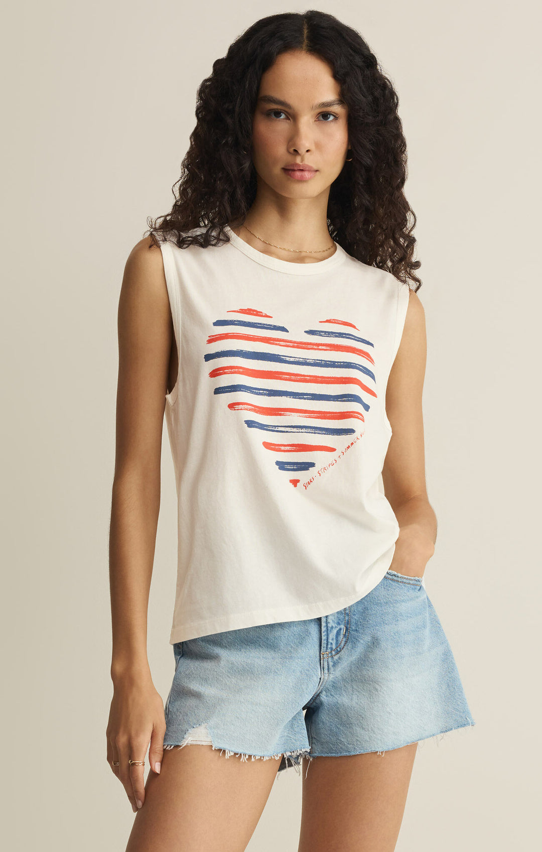 Z Supply: Heart Muscle Tank-  Sea Salt