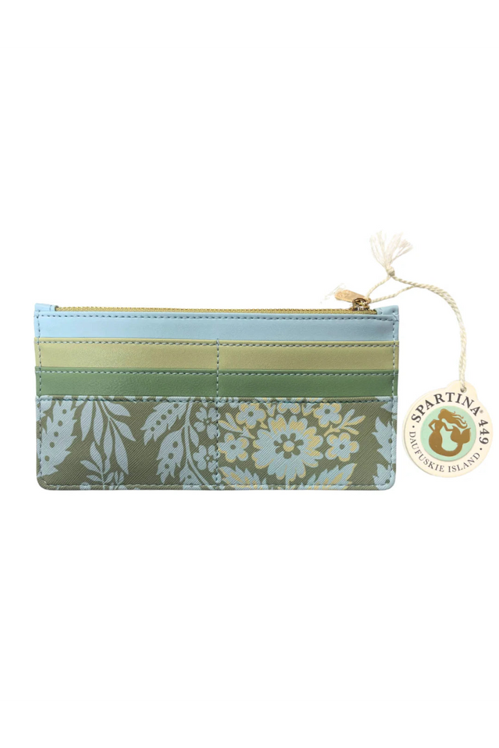 Spartina 449: Large Zip Card Holder - Heritage Scroll