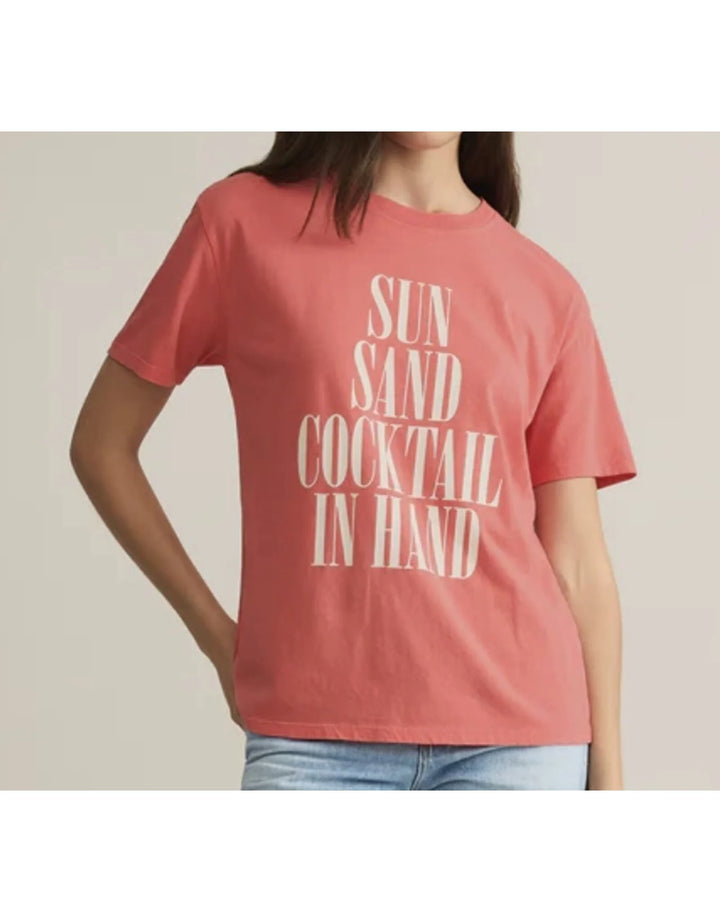 Z Supply: Sun & Sand Boyfriend Tee - Sunset Pink