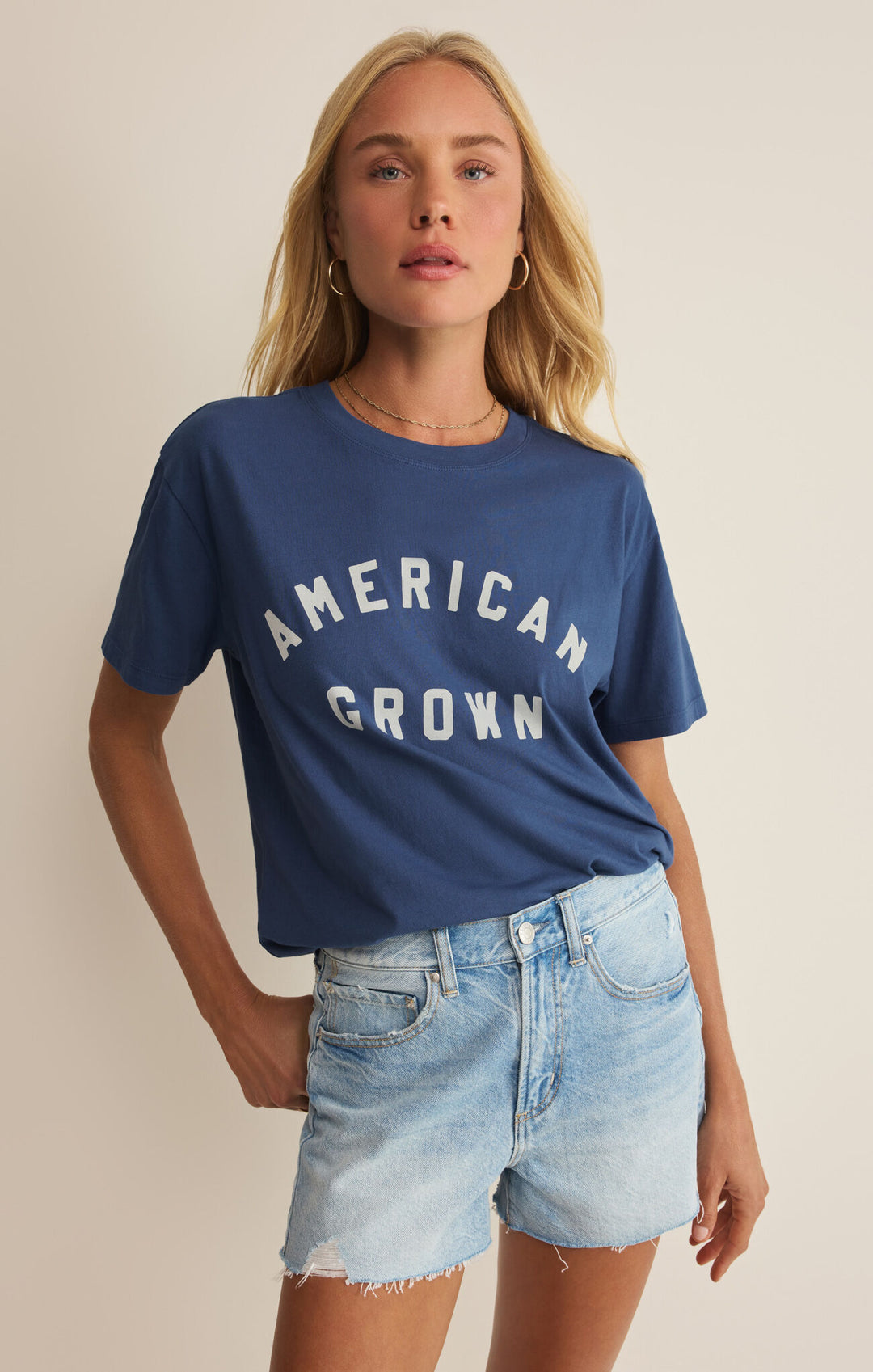 Z Supply: American Boyfriend Tee - True Navy