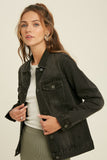 CLASSIC DENIM JEAN JACKET - BLACK